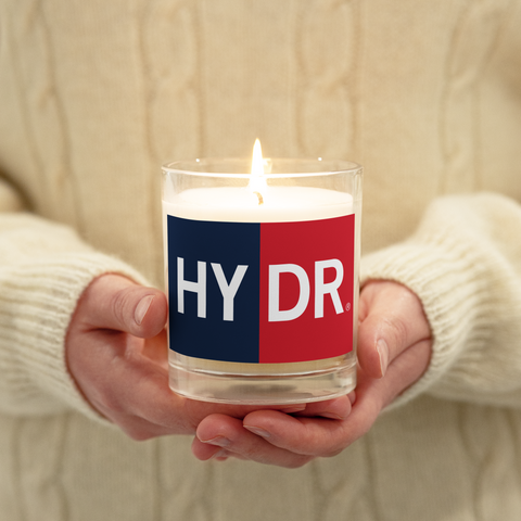 HYDR Glass jar soy wax candle