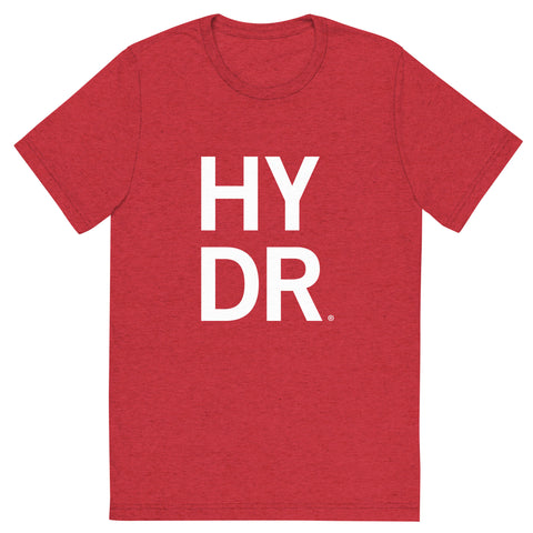 Red tri-blend HYDR t-shirt